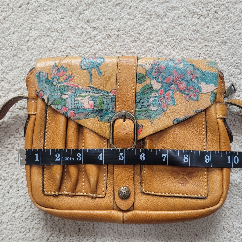 Patricia Nash Painted Floral Leather Crossbody Purse W/Adjustable Strap - Picture 11 of 13